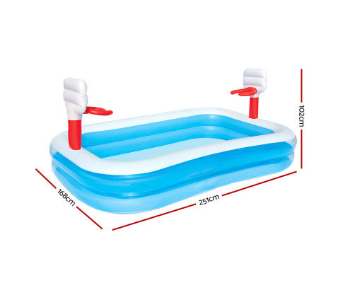 Bestway Inflatable Play Pool Kids Pool Swimming Basketball Play Pool