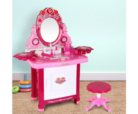 Keezi 30 Piece Kids Dressing Table Set - Pink