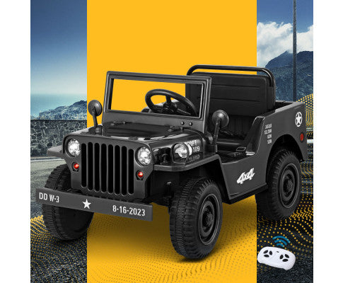 Rigo Kids Ride On Car Off Road Military Toy Cars 12V Black
