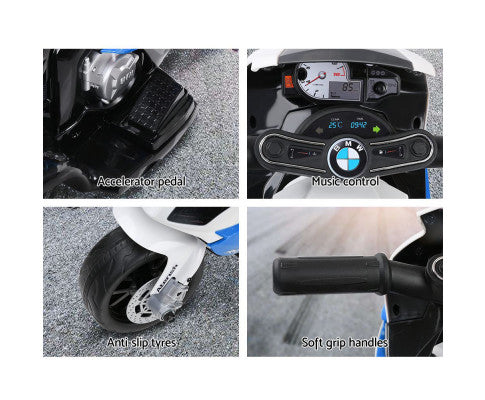 Kids Ride On Motorbike BMW Licensed S1000RR Motorcycle Car Blue