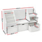 Keezi Kids Bookshelf Storage Organiser Toy Box Drawer Bench Seat Cabinet White