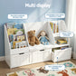 Keezi Kids Bookshelf Storage Organiser Toy Box Drawer Bench Seat Cabinet White