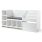 Keezi Kids Bookshelf Storage Organiser Toy Box Drawer Bench Seat Cabinet White