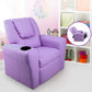 Keezi Kids Recliner Chair Purple PU Leather Sofa Lounge Couch Children Armchair
