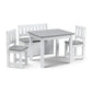Keezi 2 in 1 Kids Table and Chair Set, Activity Table with Storage Bench and 2 Chairs for Reading, Drawing, Writing, Snack Time & Arts Crafts, 4 PCS Toddler Table and Chair Set, Grey