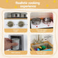 Keezi Kids Kitchen Play Set Wooden Pretend Toys Cooking Children Storage Golden