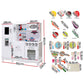 Keezi Kids Kitchen Play Set Wooden Pretend Toys Cooking Children Storage White