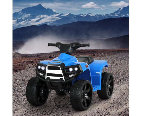 Rigo Kids Ride On ATV Quad Motorbike Car 4 Wheeler Electric Toys Battery Blue