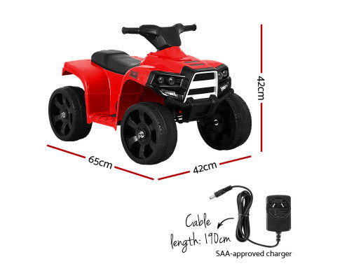 Rigo Kids Ride On ATV Quad Motorbike Car 4 Wheeler Electric Toys Battery Red