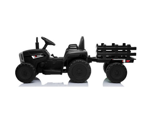 ROVO KIDS Electric Battery Operated Ride On Tractor Toy, Remote Control, Black