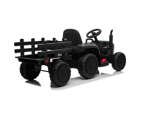 ROVO KIDS Electric Battery Operated Ride On Tractor Toy, Remote Control, Black