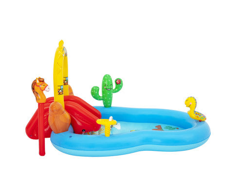 Bestway Swimming Pool Above Ground Inflatable Kids Play Wild West Pools Toy Game