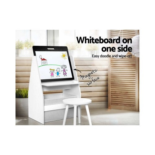 Bookshelf/Whiteboard Rack Desk