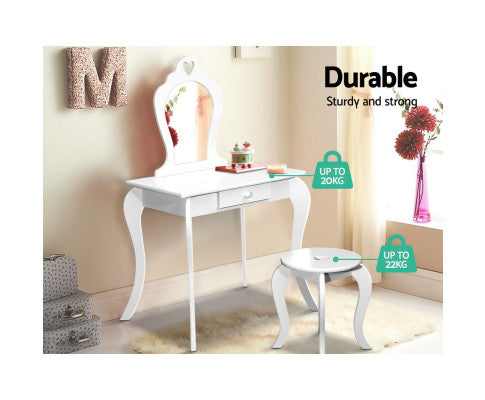 Childrens white cheap dressing table set