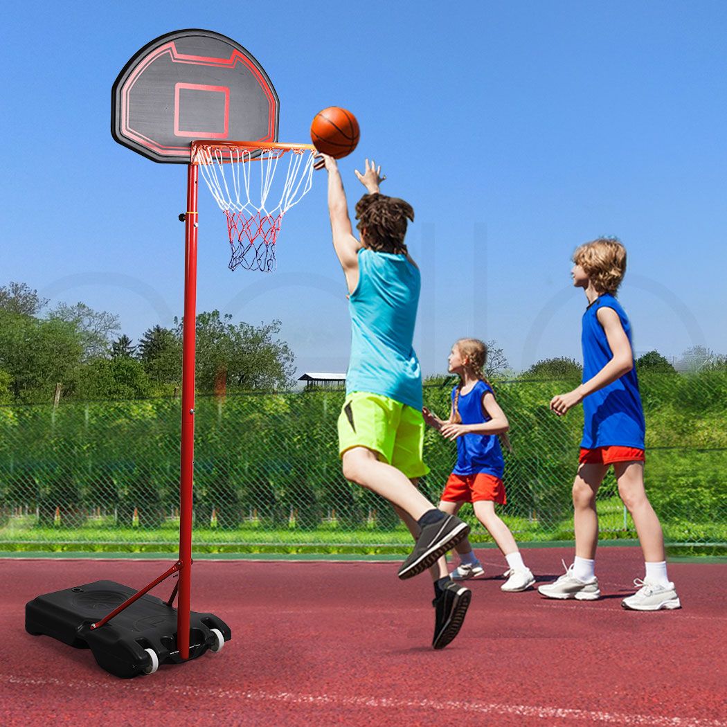 Basketball Hoop Stand System Ring Portable 2.1M Adjustable Height Kids –  Kidz World