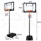 Basketball Hoop Stand System Ring Portable 2.1M Adjustable Height Kids In Ground