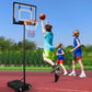 Basketball Hoop Stand System Portable 3.05M Height Adjustable Net Ring In Ground