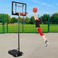 Basketball Hoop Stand System Portable 3.05M Height Adjustable Net Ring In Ground