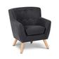 Keezi Kids Sofa Armchair Black Linen Lounge Nordic French Couch Children Room