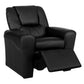 Keezi Kids Recliner Chair Black PU Leather Sofa Lounge Couch Children Armchair