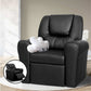 Keezi Kids Recliner Chair Black PU Leather Sofa Lounge Couch Children Armchair