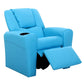 Keezi Kids Recliner Chair Blue PU Leather Sofa Lounge Couch Children Armchair