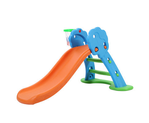 Keezi Kids Slide with Basketball Hoop with Ladder Base Outdoor Indoor Playground Toddler Play