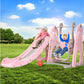 Keezi Kids Slide Swing Outdoor Playground Basketball Hoop Playset Indoor Pink