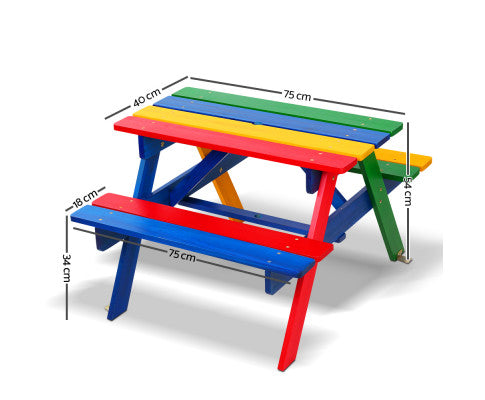 Keezi Kids Wooden Picnic Bench Set