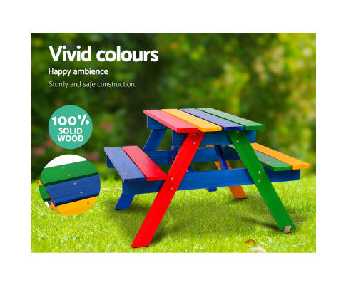 Keezi Kids Wooden Picnic Bench Set