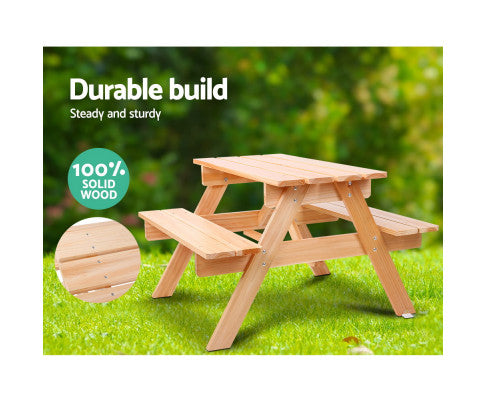 Keezi Kids Wooden Picnic Bench Set