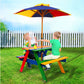 Keezi Kids Wooden Picnic Table Set with Umbrella