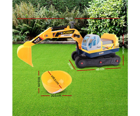 Keezi Kids Ride On Excavator - Yellow