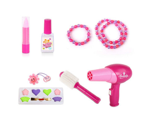 Keezi 30 Piece Kids Dressing Table Set - Pink