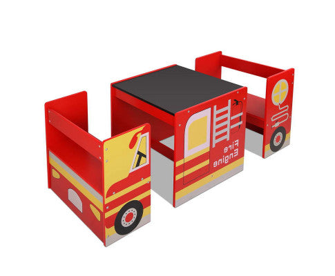 Keezi Kids Fire Truck Table & Chair Set