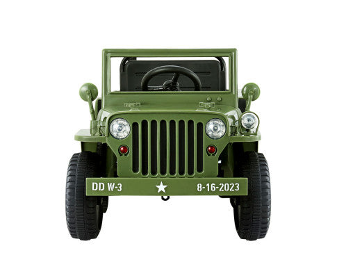 Rigo Kids Ride On Car Off Road Military Toy Cars 12V Olive