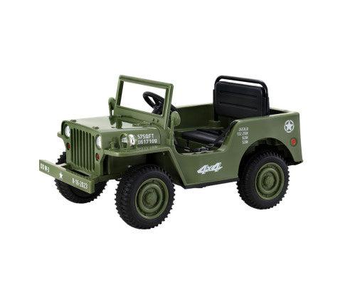 Rigo Kids Ride On Car Off Road Military Toy Cars 12V Olive