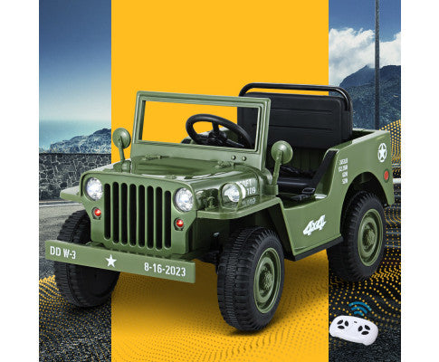 Rigo Kids Ride On Car Off Road Military Toy Cars 12V Olive