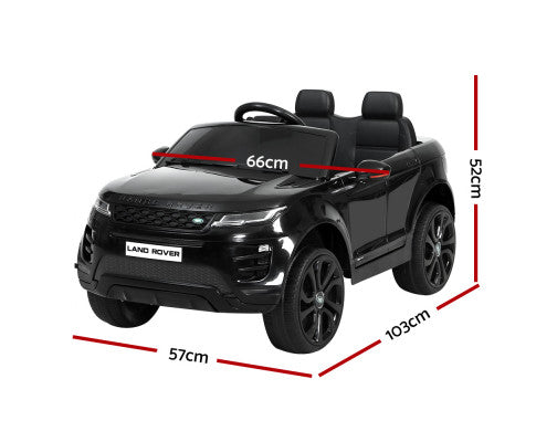 Kids Ride On Car Licensed Land Rover 12V Electric Car Toys Battery Remote Black