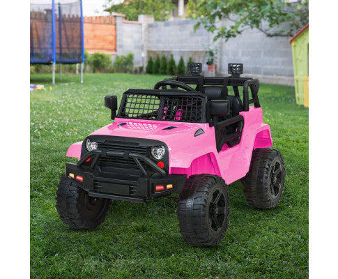 Rigo Kids Ride On Car Electric 12V Car Toys Jeep Battery Remote Control Pink