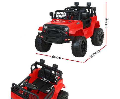 Rigo Kids Ride On Car Electric 12V Car Toys Jeep Battery Remote Control Red