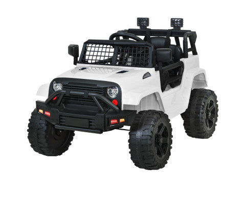 Rigo Kids Ride On Car Electric 12V Car Toys Jeep Battery Remote Control White