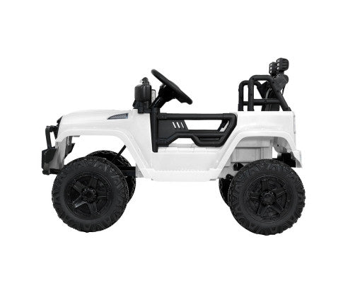 Rigo Kids Ride On Car Electric 12V Car Toys Jeep Battery Remote Control White