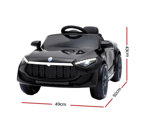 Rigo Kids Ride On Car Electric Toys 12V Battery Remote Control Black MP3 LED