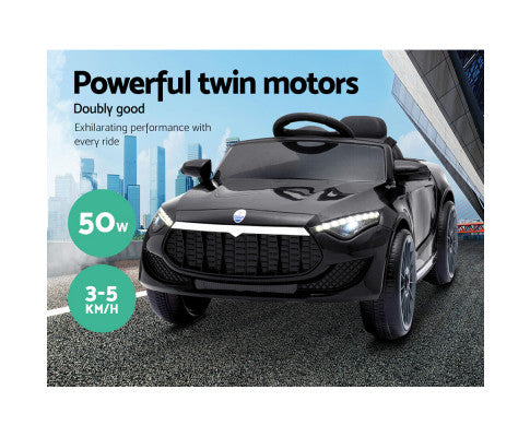 Rigo Kids Ride On Car Electric Toys 12V Battery Remote Control Black MP3 LED