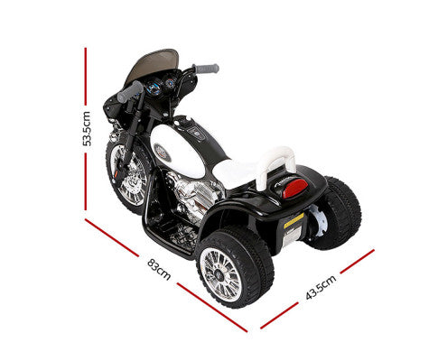 Rigo Kids Ride On Motorbike Motorcycle Toys Black White