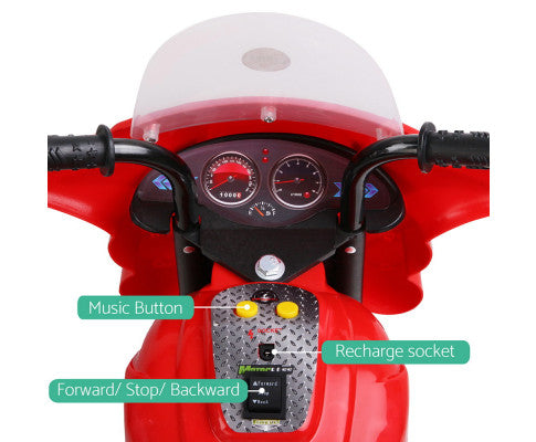 Rigo Kids Ride On Motorbike Motorcycle Car Red