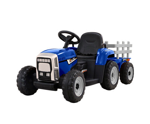 Rigo Ride On Car Tractor Toy Kids Electric Cars 12V Battery Child Toddlers Blue