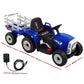 Rigo Ride On Car Tractor Toy Kids Electric Cars 12V Battery Child Toddlers Blue