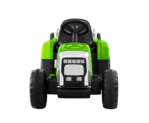 Rigo Ride On Car Tractor Trailer Toy Kids Electric Cars 12V Battery Green